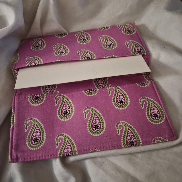 Vera Bradley Pink and Green Paisley Wallet - Picture 3 of 4
